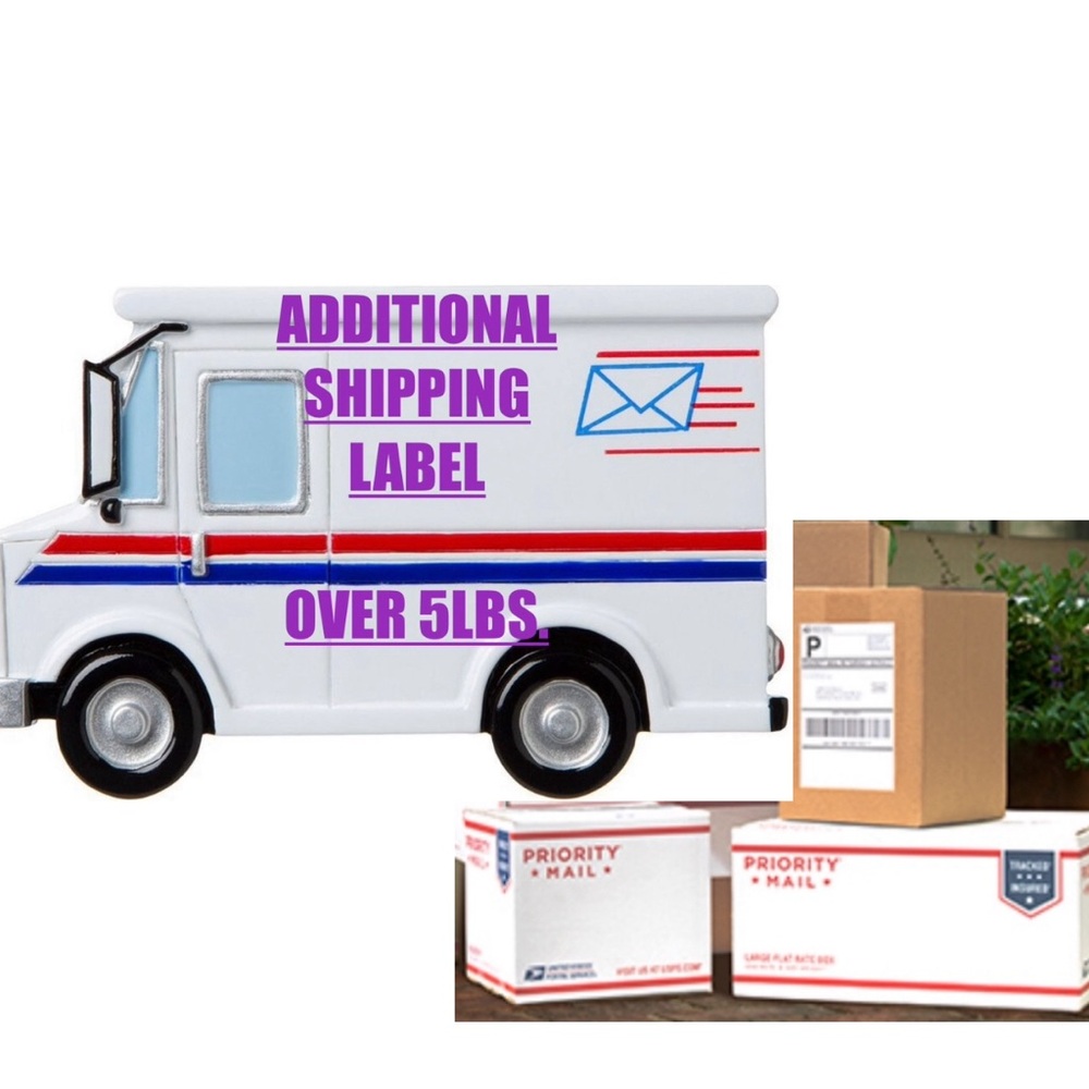 EXTRA SHIPPING LABEL for over 5lbs